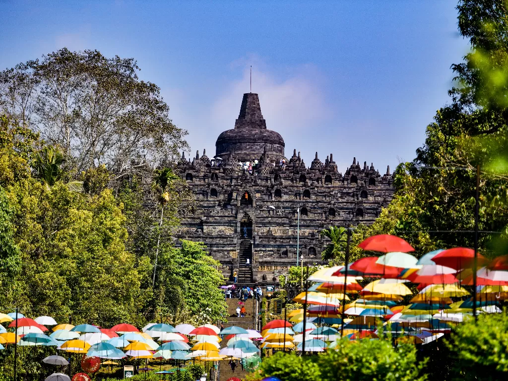  Borobudur, Magelang, Jawa Tengah. (photo/Unsplash/Herry Sutanto/ilustrasi)