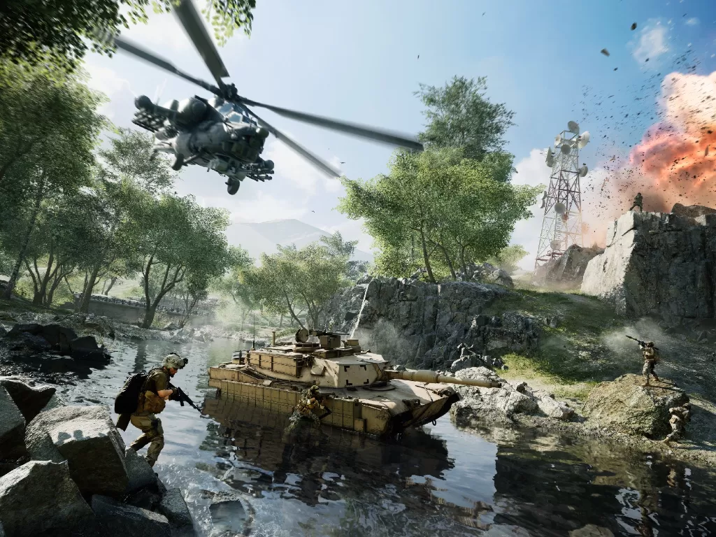 Tampilan screenshot dari game Battlefield 2042 besutan DICE (photo/Electronic Arts)