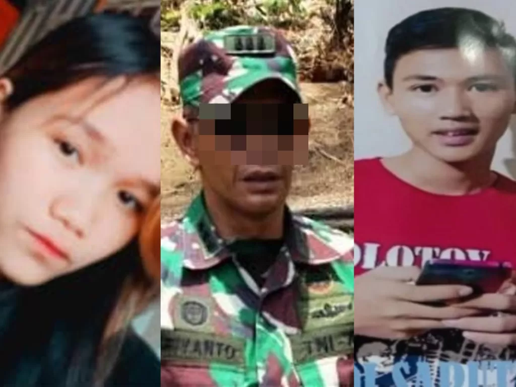 Kolase foto Salsabila, Kolonel Inf Priyanto, dan Handi Saputra. (Foto: Istimewa)