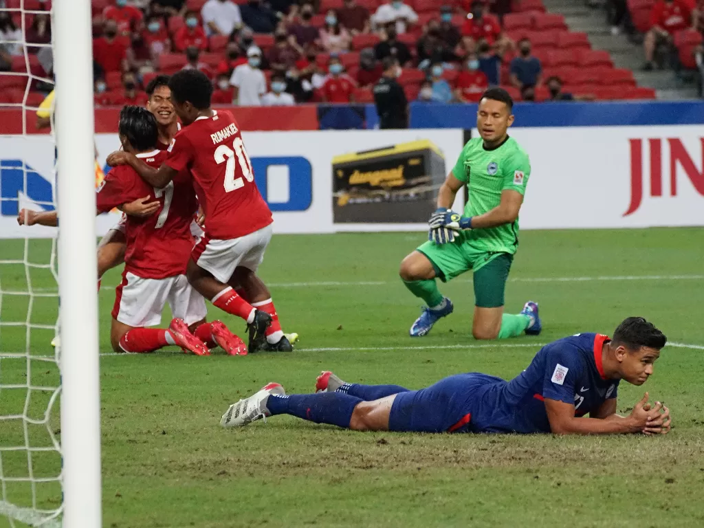 Leg kedua Indonesia vs Singapura (ANTARA FOTO/Humas PSSI)