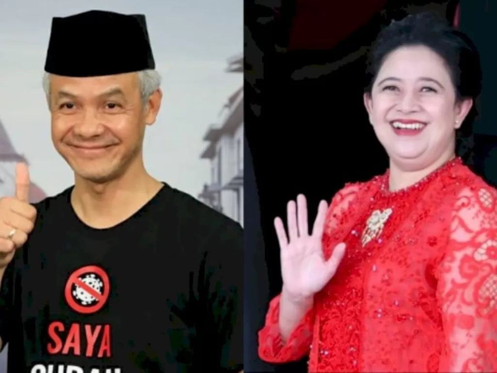 Kiri: Gubernur Jawa Tengah, Ganjar Pranowo. (photo: Instagram/@ganjar_pranowo), Kanan: Ketua DPR RI Puan Maharani (Foto: Antara/Galih Pradipta)