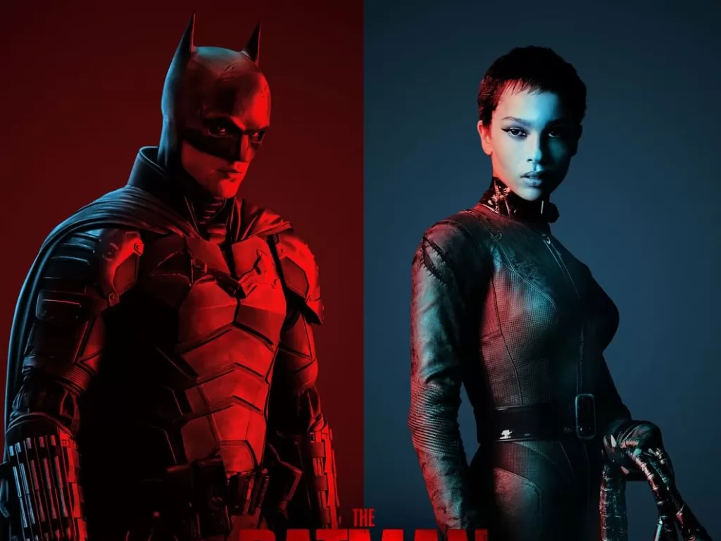 Sosok Batman dan Catwoman dalam 'The Batman'. (Instagram/@thebatman).