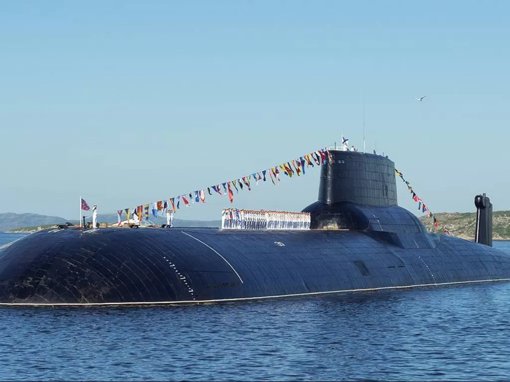 Kapal Selam Dmitry Donskoy Kelas Akula. (Kementerian Pertahanan Rusia via TASS)