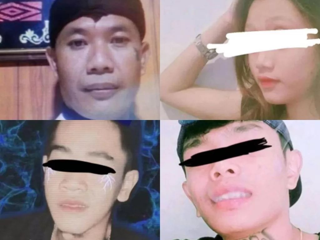Tampang para pelaku penculikan, penyiksaan, prostitusi online, dan perdagangan anak 14 tahun di Bandung. (Foto: Istimewa)