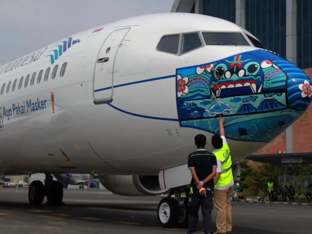 Pesawat Garuda Indonesia. (Foto/Antara)