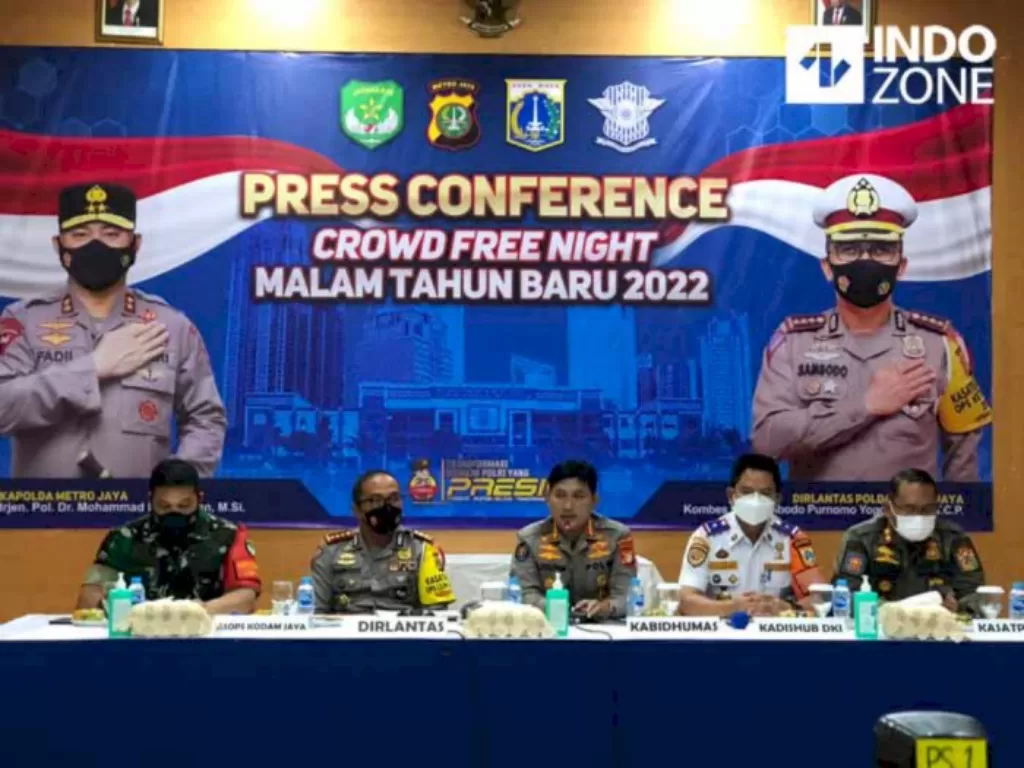 Konferensi pers Polda Metro Jaya terkait CFN di Jakarta saat malam tahun baru. (INDOZONE/Samsudhuha Wildansyah)