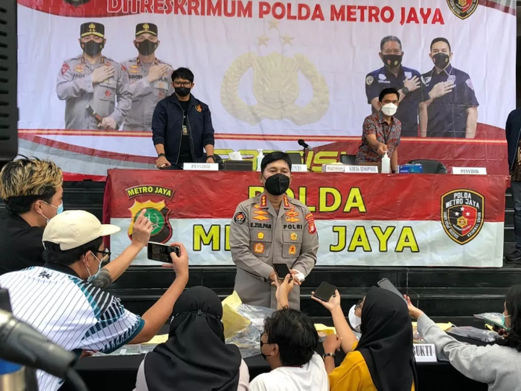 Konferemsi pers Polda Metro Jaya terkait curanmor. (INDOZONE/Samsudhuha Wildansyah).
