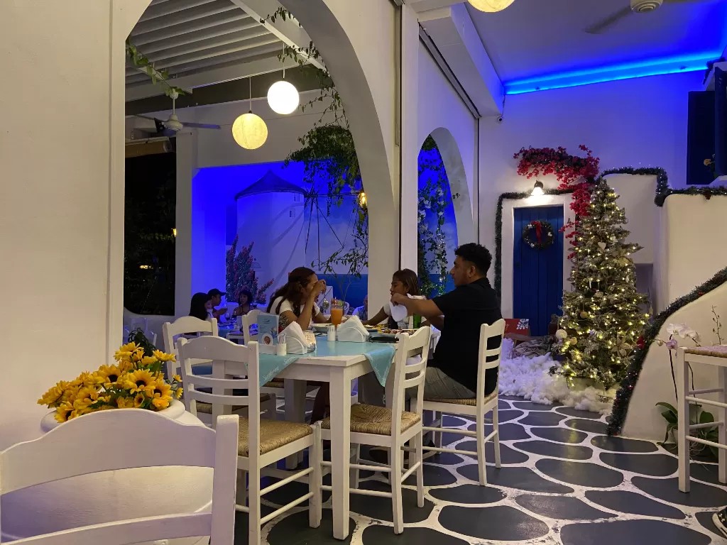 Santorini Greek Restaurant di Bali. (Dada Sabda Sathilla/IDZ Creators)