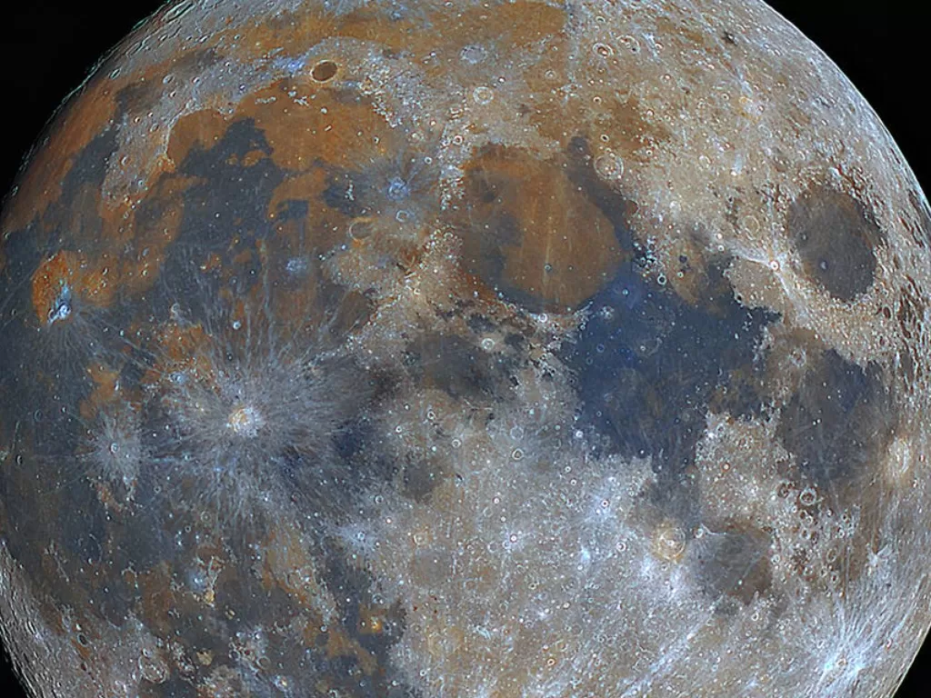 Penampakan bulan saat diamati dari Al Sadeem Obsevaory di UAE pada 22 Agustus 2021. (Foto: Al Sadeem Observatory)