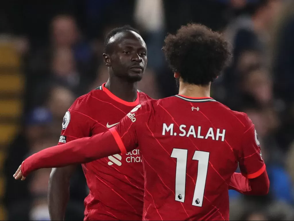 Sadio Mane dan Mohamed Salah, 2 pemain Liverpool asal Afrika. (REUTERS/Peter Cziborra)