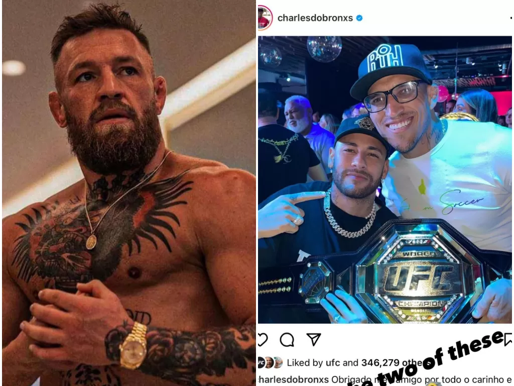 McGregor pengin pukul Neymar. (Instagram/@thenotoriousmma)