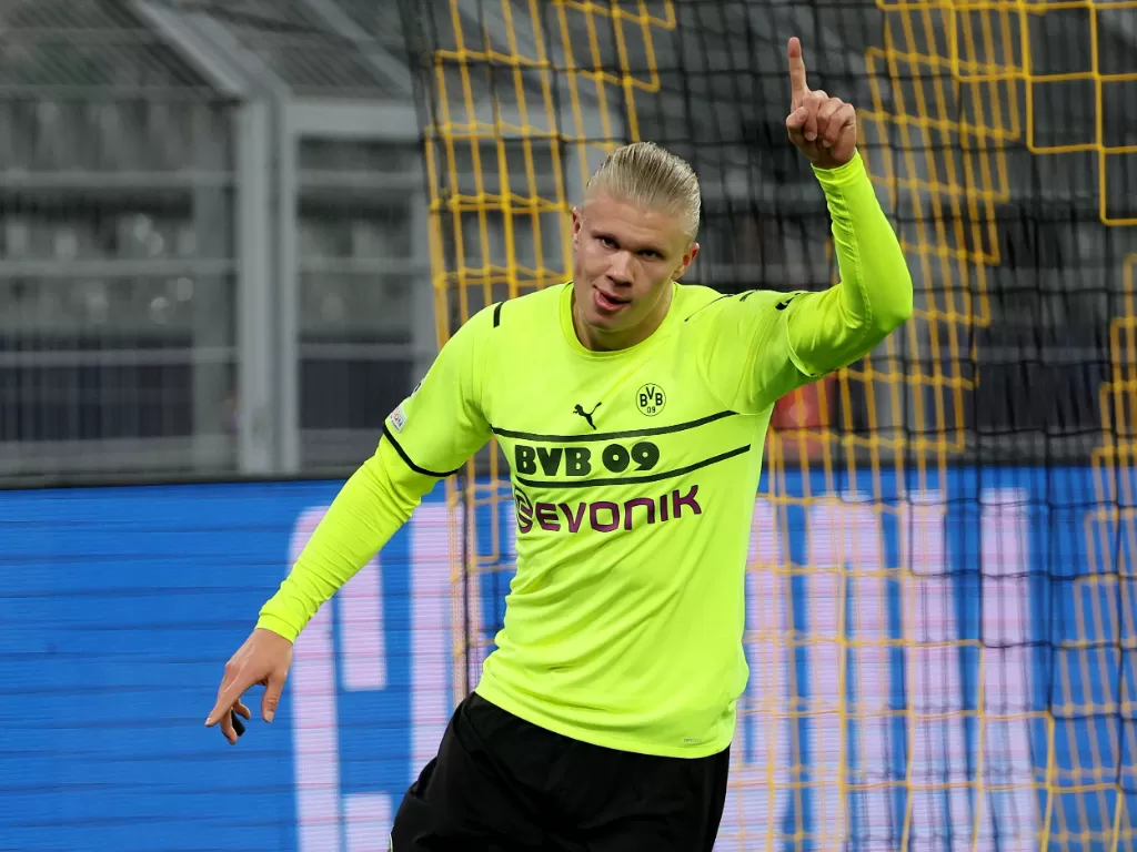 Bintang Borussia Dortmund, Erling Haaland. (REUTERS/Wolfgang Rattay)