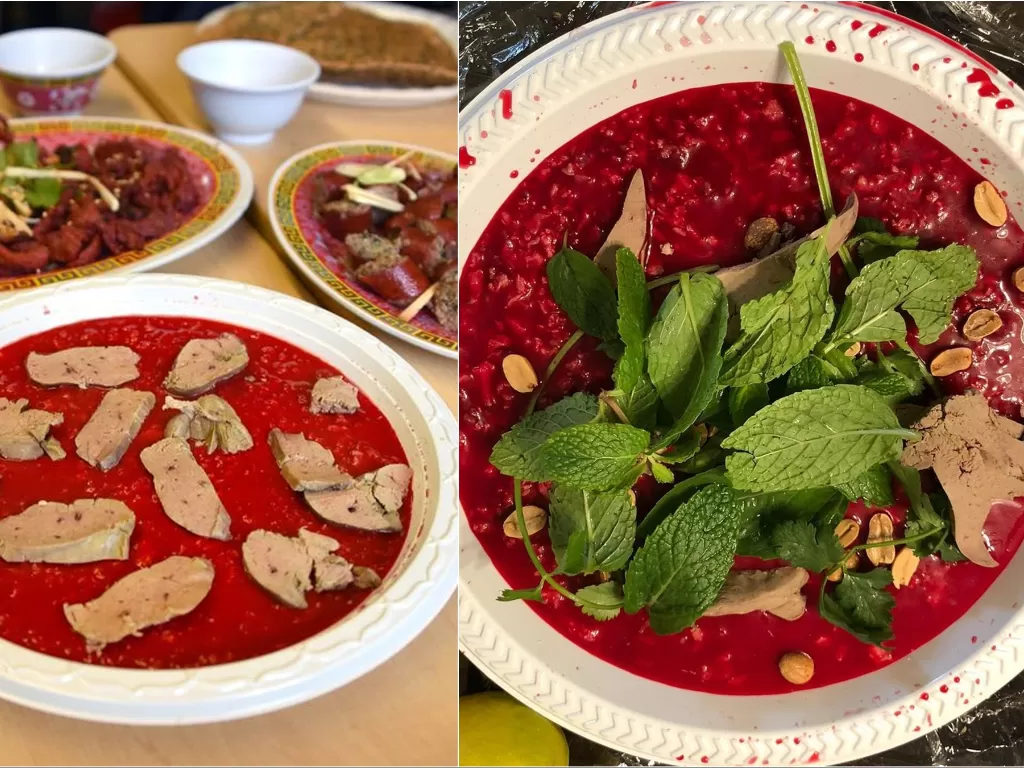  Tiet Canh, puding darah asal Vietnam (Instagram/foodpurramid)