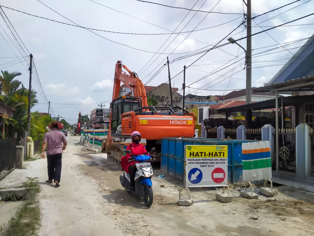 Galian IPAL di Pekanbaru tak kunjung rampung sejak 2018 (Khamidi Setyo Budi/IDZ Creators)