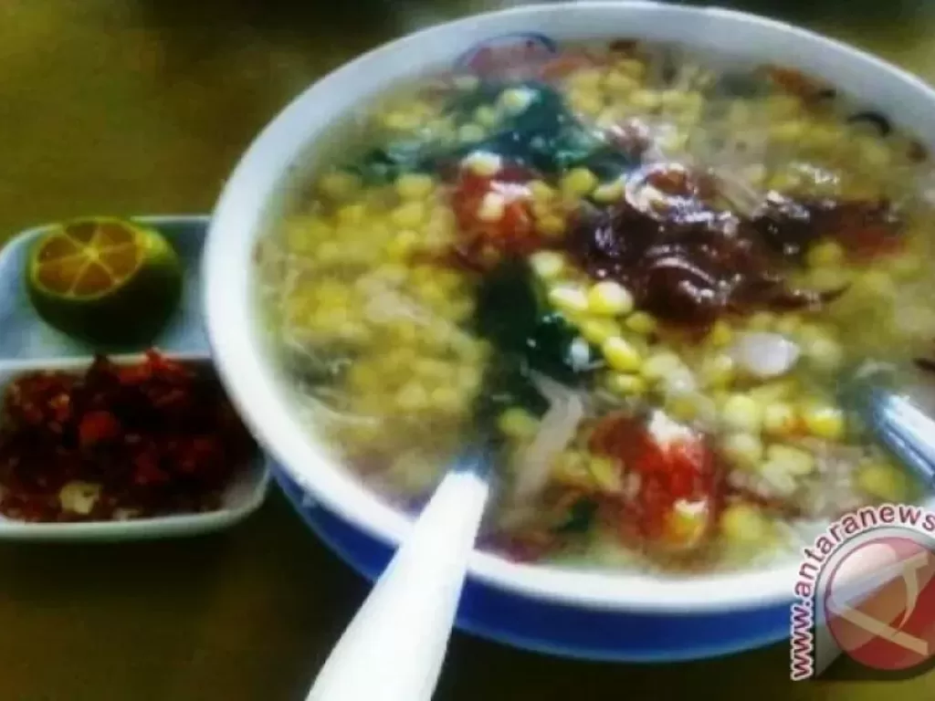 Milu Siram salah satu makanan khas Gorontalo. (FOTO: ANTARA).