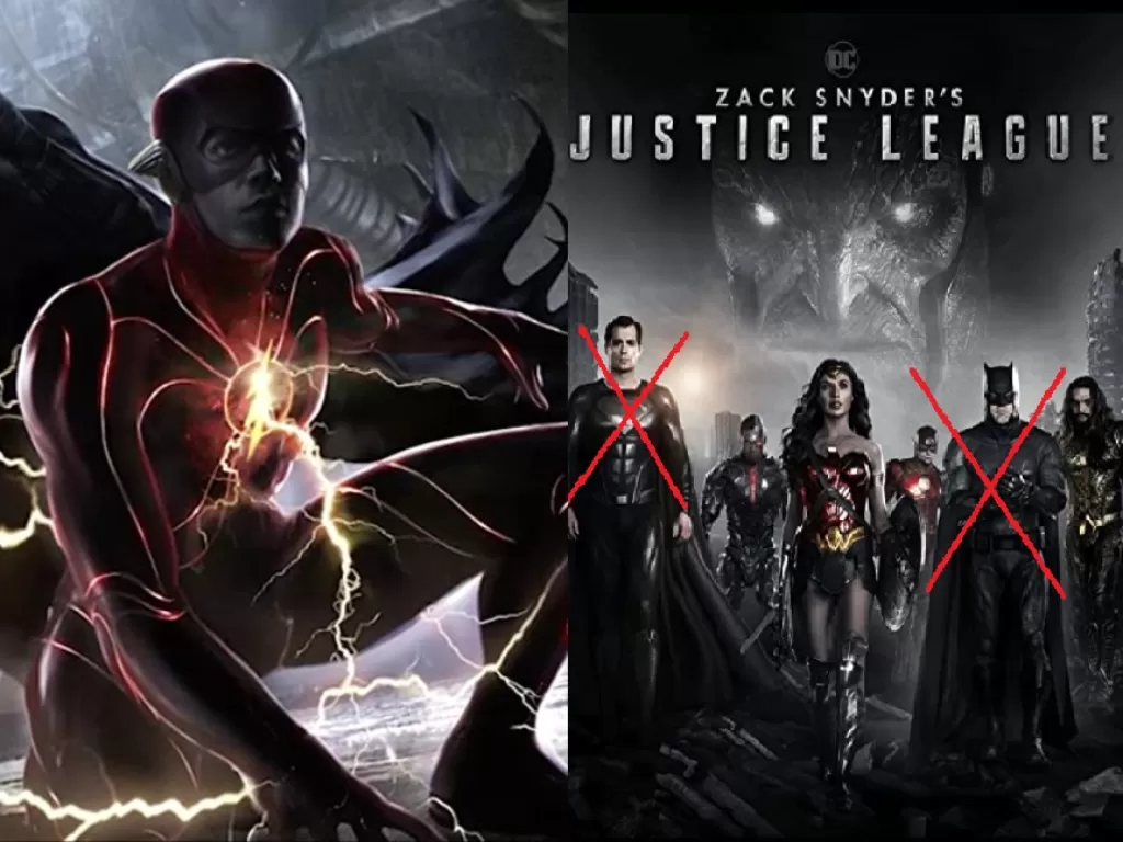 Kiri: Artwork film The Flash, kanan: Justice League versi Zack Snyder. (IMDB).