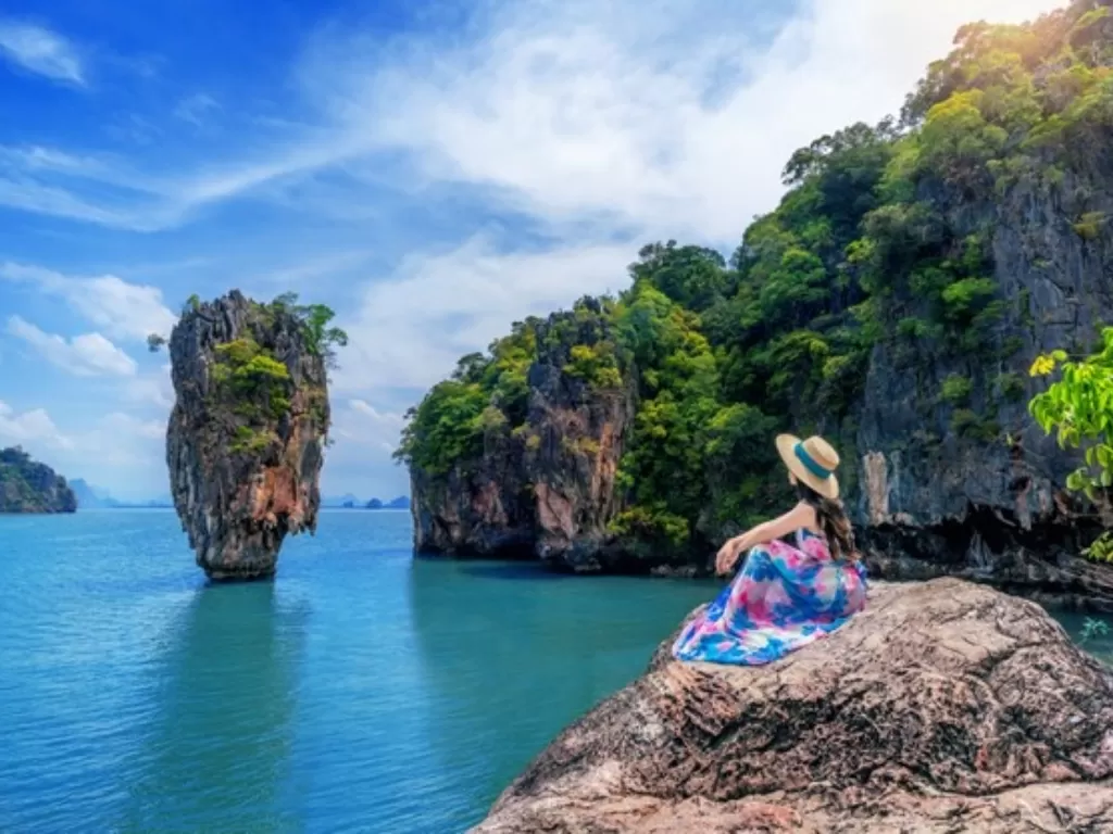 Ilustrasi tempat pariwisata di Thailand. (freepik)