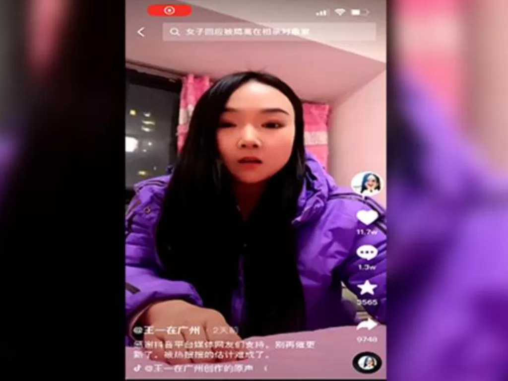 Wang (30) terpaksa habiskan waktu di rumah teman kencan butanya saat terjadi lockdown di China. (Foto/Weibo/CNN)