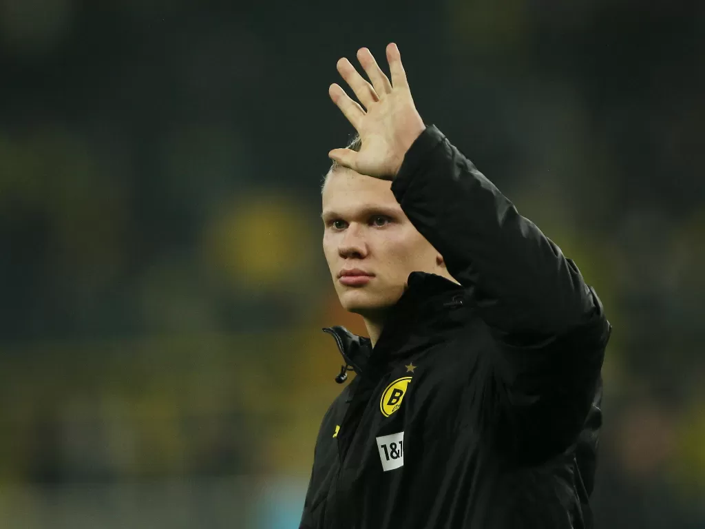 Penyerang Borussia Dortmund, Erling Haaland. (REUTERS/Thilo Schmuelgen)