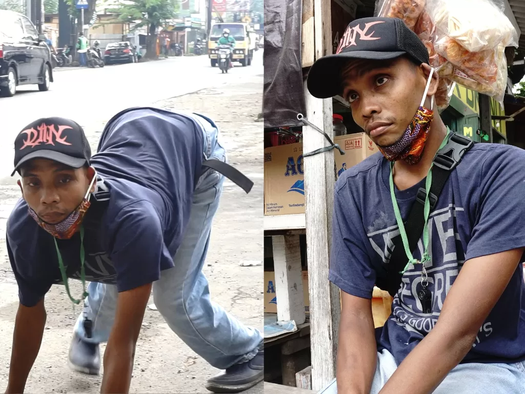Aziz, tukang parkir disabilitas yang penuh semangat (Instagram/Rumahyatim)