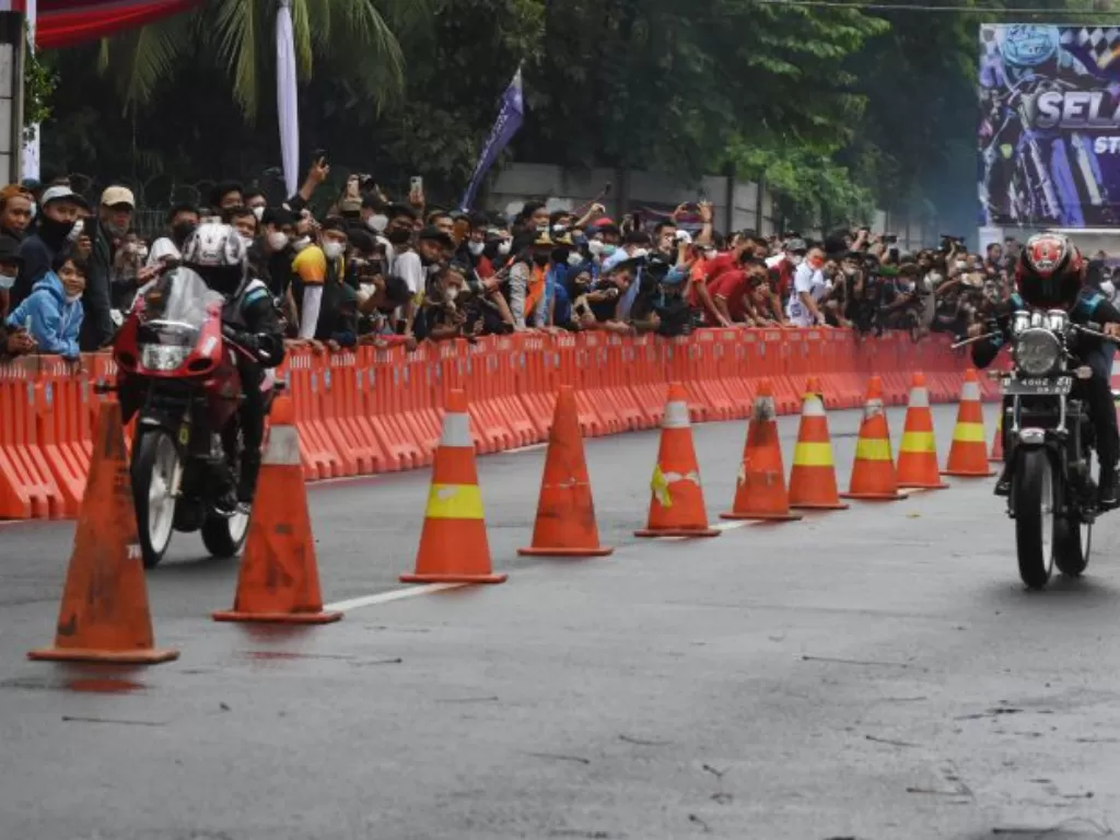 Street Race di Ancol, Jakarta. (ANTARA FOTO/Indrianto Eko Suwarso)