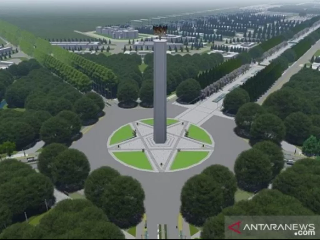 Desain ibu kota baru Indonesia. (Antara/Kementerian PUPR)