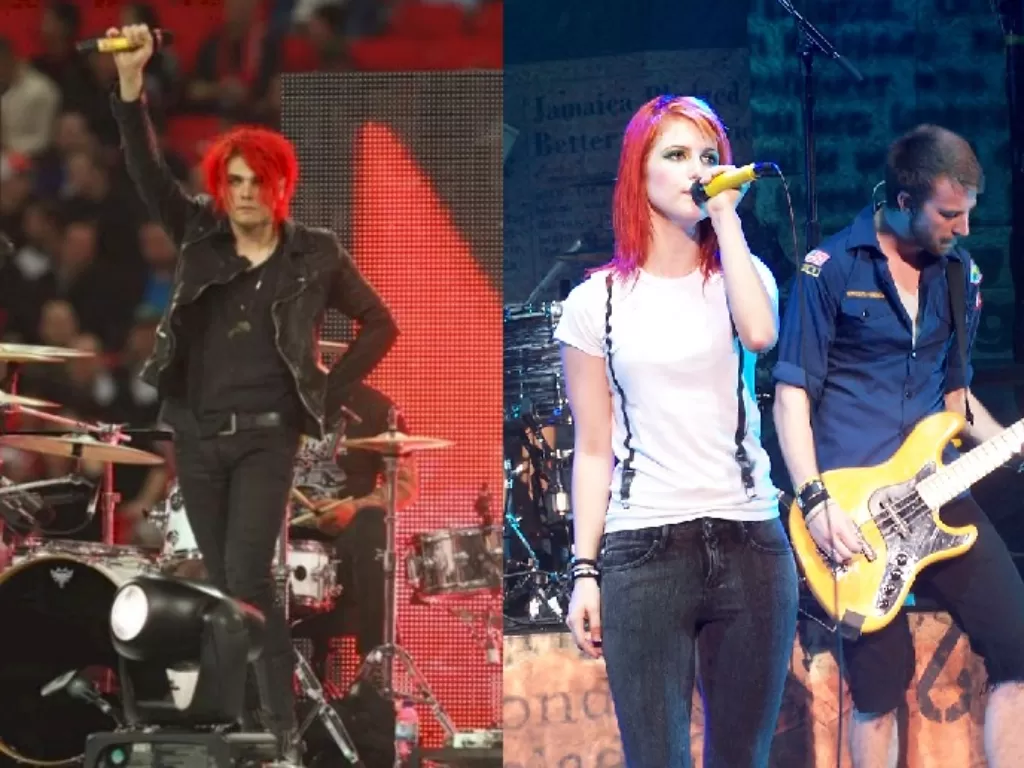 Gerard Way dari My Chemical Romance (Reuters), Hayley Williams dari Paramore. (Wikipedia).
