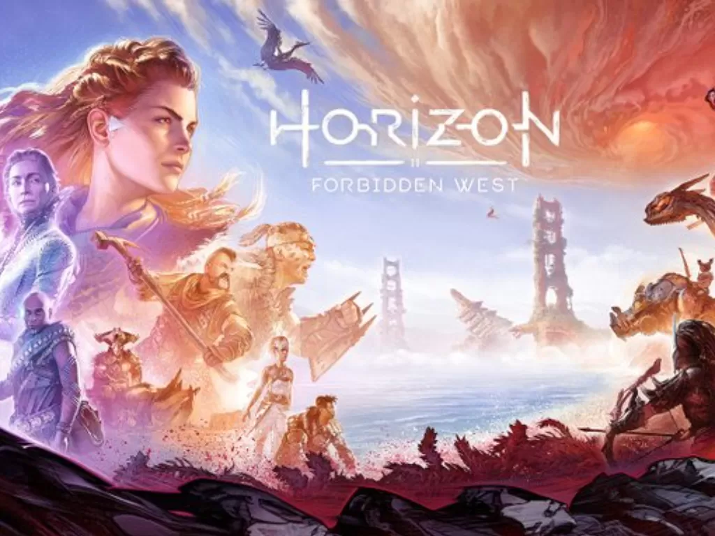 Ilustrasi game Horizon Forbidden West. (Twitter/PlaystationSize)
