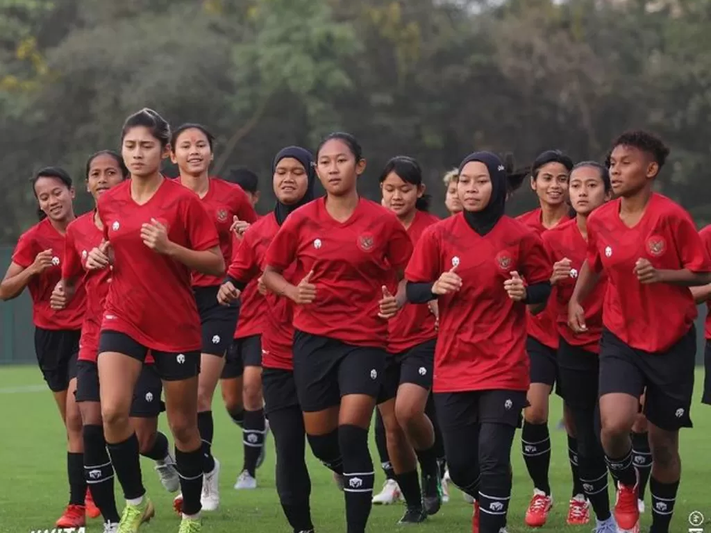 Skuad timnas wanita Indonesia di Piala Asia 2022. (Instagram/@pssi)