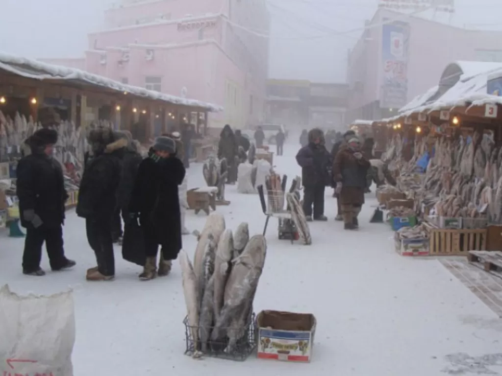 Kawasan pasar di Yakutsk, Rusia (Istimewa)