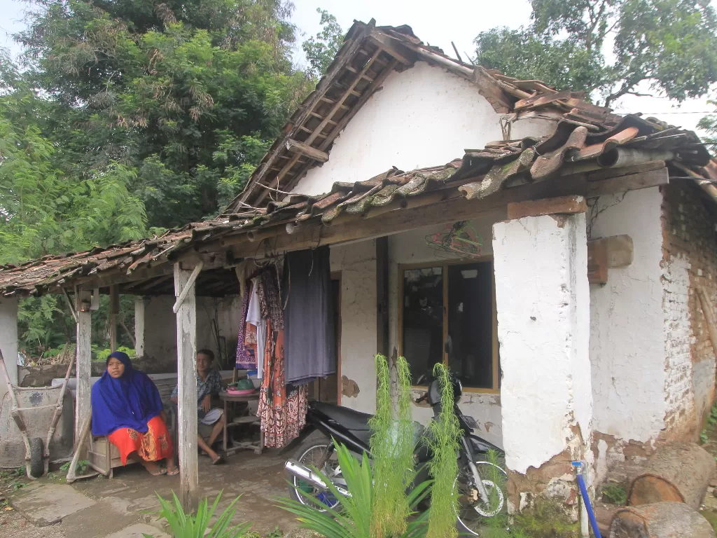 Siti Maimunah terpaksa tinggal di rumah tak layak huni (Pramita Kusumaningrum/IDZ Creators)