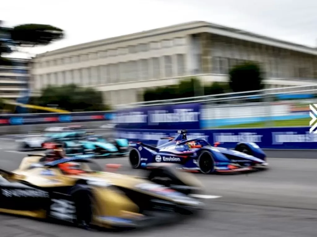 Ilustrasi balapan Formula E. (new.abb.com)