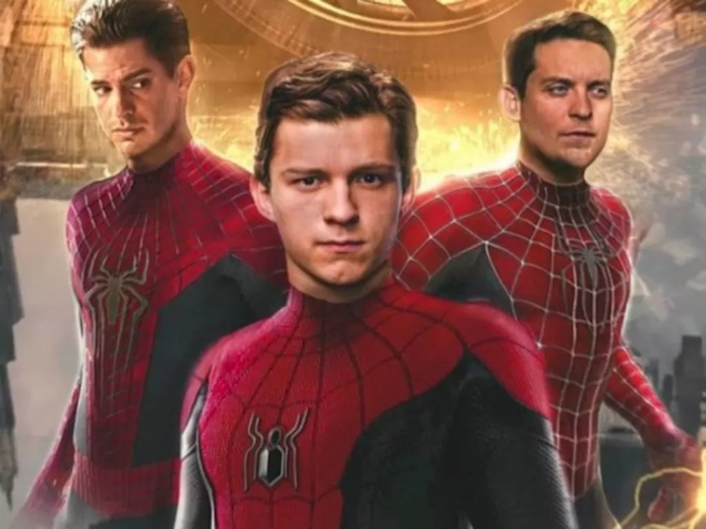 Tiga aktor pemeran Spiderman. (Sony Pictures Releasing)