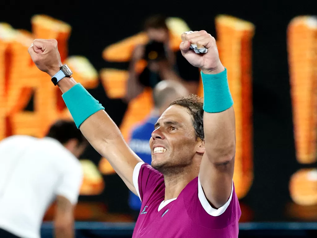 Rafael Nadal tembus final Australian Open 2022. ( REUTERS/Asanka Brendon Ratnayake)