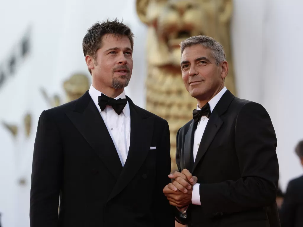 Brad Pitt & George Clooney. (Photo/Celebrity Insider)