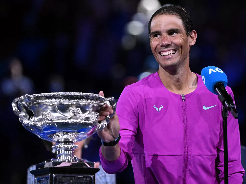 Rafael Nadal juara Australian Open 2022. (RUETERS/Morgan Sette)
