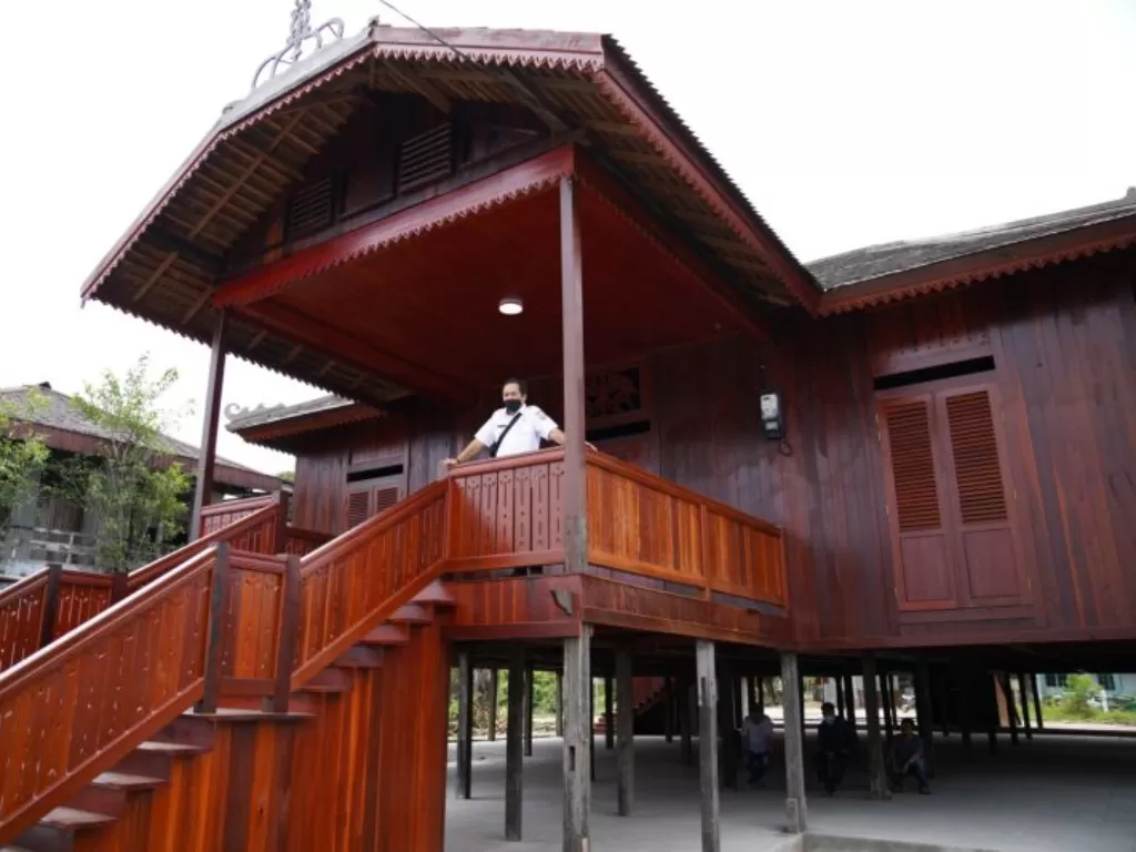 Rumah Budaya di tepian Sungai Kapuas. (Foto/Antara)
