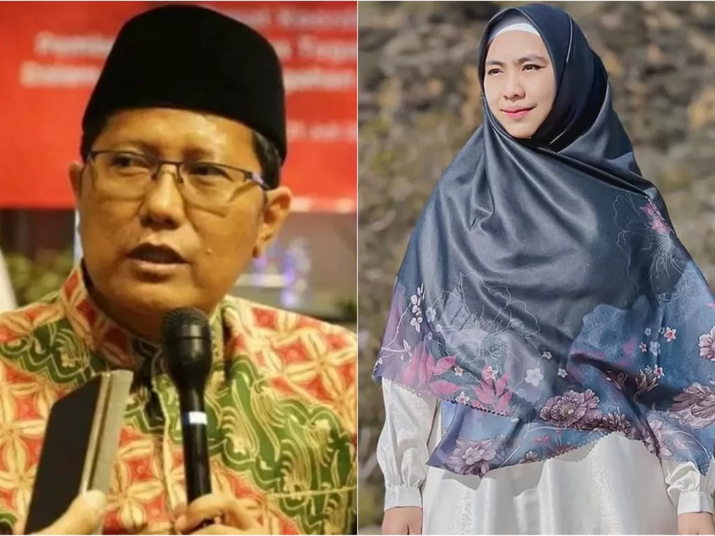 Kiri: Ketua Majelis Ulama Indonesia (MUI) Cholil Nafis (ANTARA/HO-MUI) / Kanan: Oki Setiana Dewi (Instagram/@okisetianadewi)