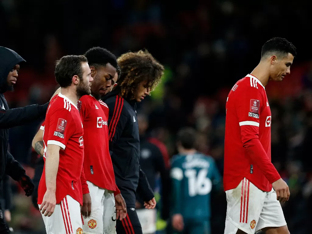 Manchester United tersingkir di Piala FA. (REUTERS/Craig Brough)