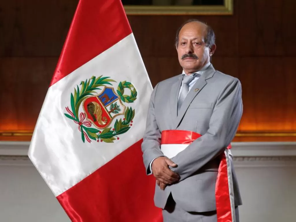 Hector Valer hanya menjabat empat hari sebagai perdana menteri Peru. (Kantor Kepresidenan Peru via REUTERS)