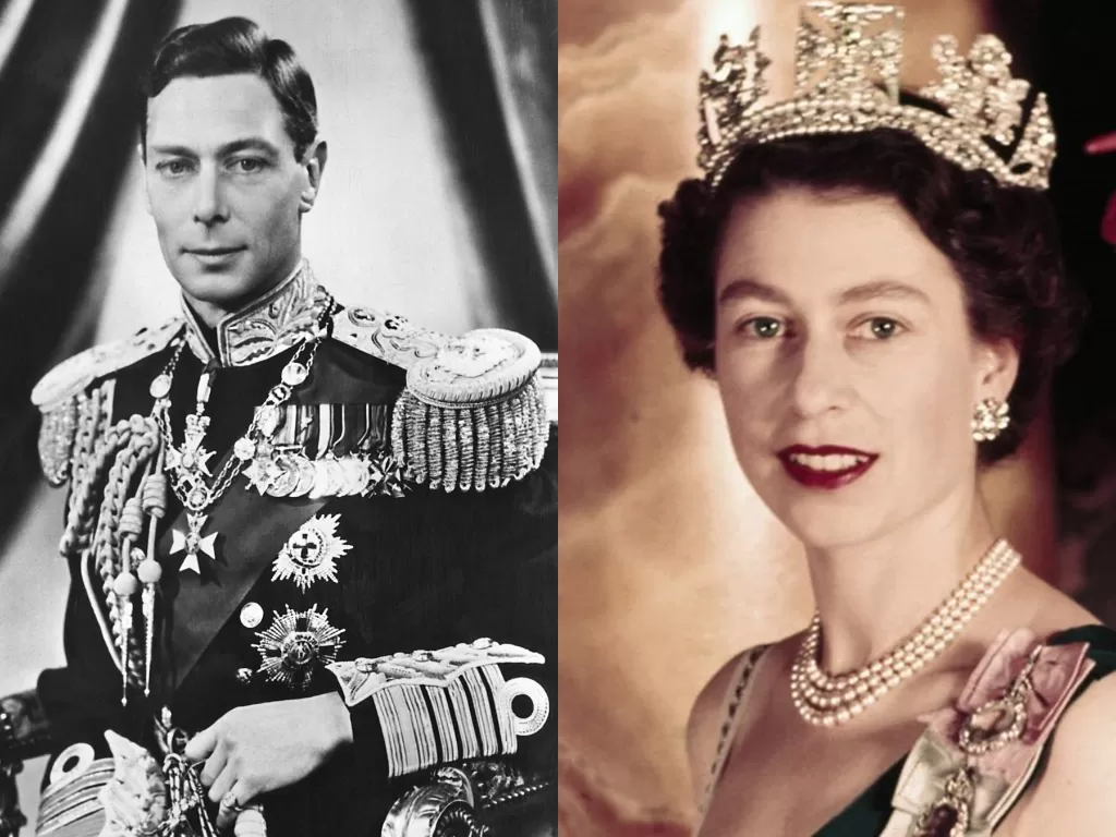 Kiri: Raja George VI (Istimewa) | Kanan: Ratu Elizabeth II (Istimewa)