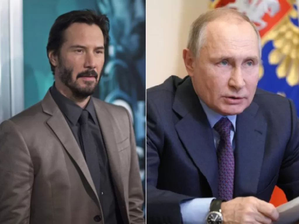 Keanu Reeves (REUTERS/Mario Anzuoni), Vladimir Putin (REUTERS handout via Kremlin)