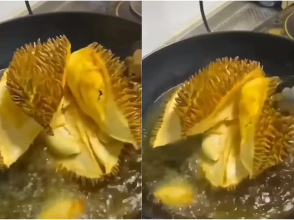 Durian goreng. (Instagram/@doyan.makan.tv)