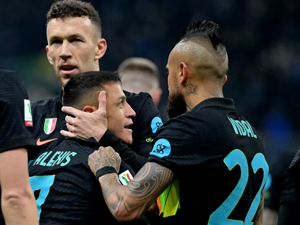 Inter singkirkan AS Roma di Coppa Italia. (REUTERS/Alberto Lingria)