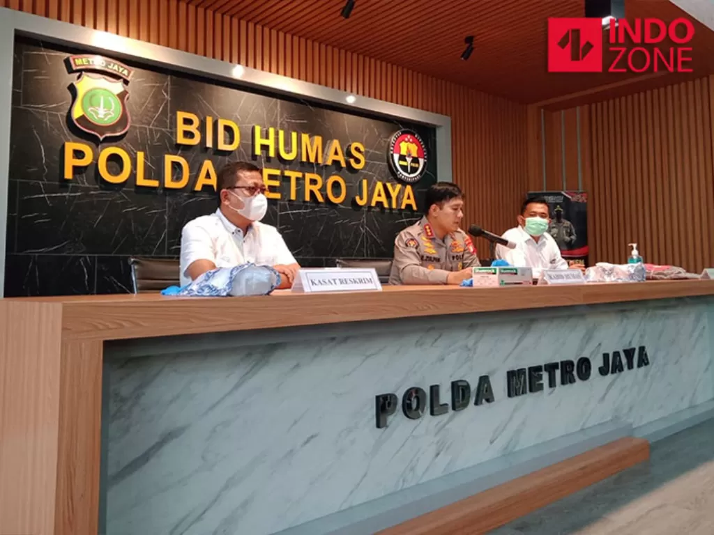 Konferensi pers Polda Metro Jaya. (INDOZONE/Samsudhuha Wildansyah).