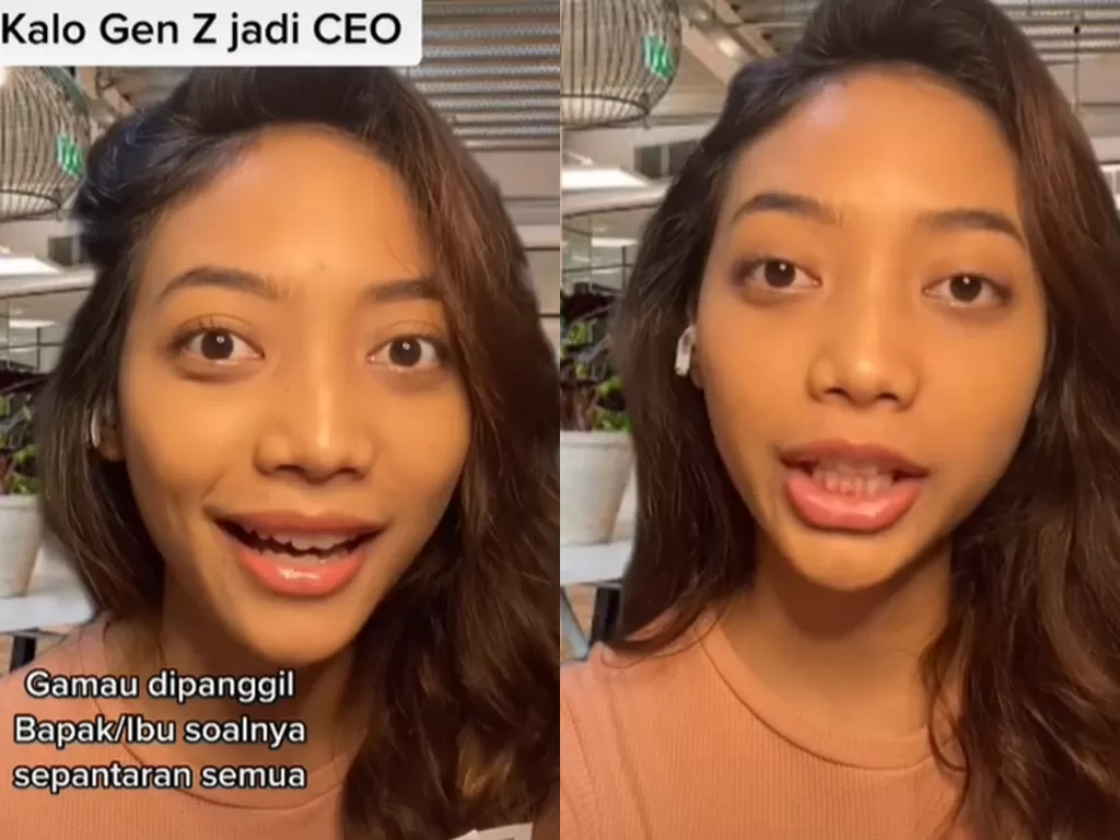 Natasha Keniraras dalam video soal gen Z jadi CEO. (TikTok @natkeni)