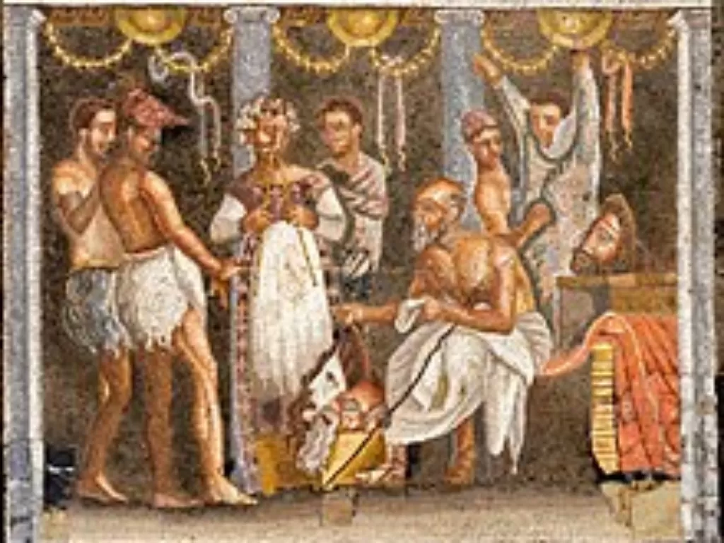 Ilustrasi budak Romawi Kuno. (Wikipedia)