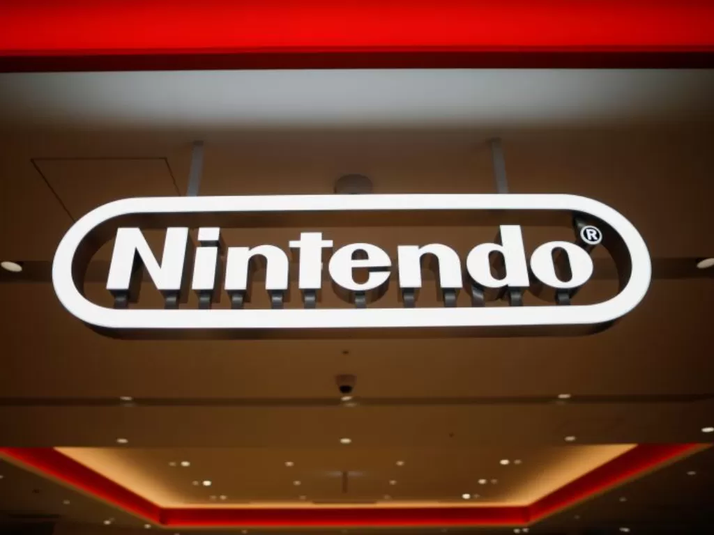 Logo Nintendo terlihat di toko Nintendo di Tokyo, Jepang. Foto diambil pada 19 November 2019. (ANTARA/Reuters/Issei Kato)