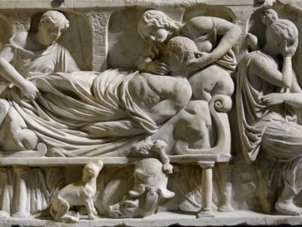 Ilustrasi orang meninggal pada zaman Romawi Kuno. (Brightside)