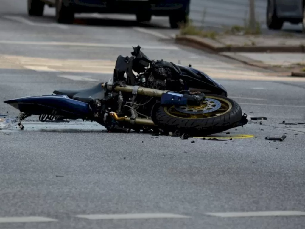Ilustrasi kecelakaan sepeda motor. (Pixabay)